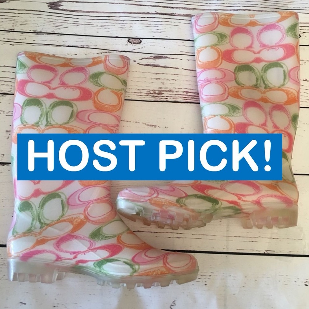 Coach pastel rain boots